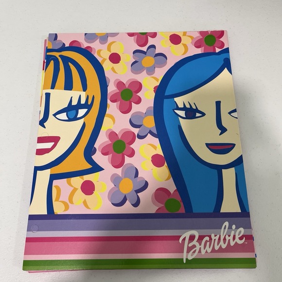 New Rare 2000s Vintage Barbie Portfolio Folders Lot of 3 School Supplies Y2K - Picture 8 of 10